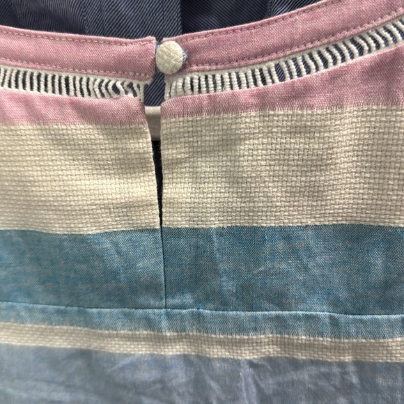 NWT Southern Tide Cora Linen Cotton Striped Mini Shift Summer Dress Size 2 - Picture 8 of 8